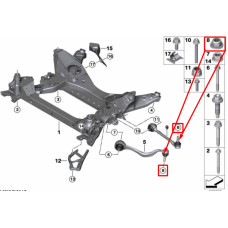 Гайка кріплення важелів до поворотного кулака М16×1,5×18