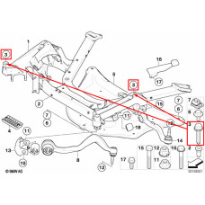 Болт кріплення підрамника M12×1,5×65