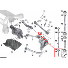 Болт кріплення переднього верхнього важеля до кулака M14×1,5×90