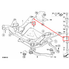 Болт кріплення підрамника до кузова M12×1,5×65