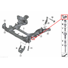 Гайка болта кріплення переднього важеля до підрамника M14×1,5×10