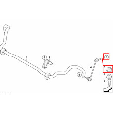 Гайка кріплення стійки стабілізатора М12×1,5×