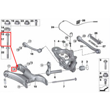 Розвальний болт кріплення важеля M16×1,5×98