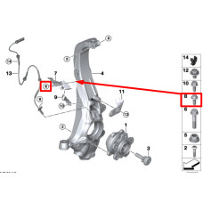 Болт кріплення кронштейна датчика M6××16