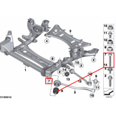 Болт кріплення переднього важеля до підрамника M14×1,5×112