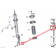 Гайка болта кріплення амортизатора M14×1,5×10