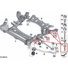 Болт кріплення підрамника до кузова M12×1,5×51