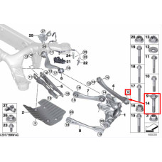 Болт кріплення заднього важеля до кулака M14×1,5×90