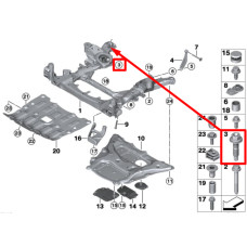 Болт кріплення підрамника до кузова M14×1,5×26