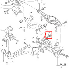 Болт кріплення середнього важеля до кулака M14×1,5×120