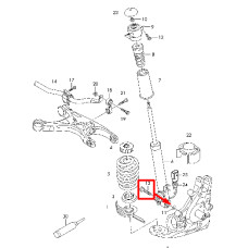 Болт кріплення амортизатора до кулака M14×1,5×90