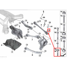 Болт кріплення заднього важеля до кулака M12×1,5×83