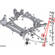 Гайка кріплення кульової опори до повортного кулака М14×1,5×