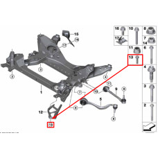 Болт кріплення кронштейна до підрамника M14×1,5×26