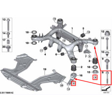 Болт кріплення підрамника до кузова M14×1,5×148