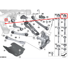 Гайка кріплення переднього верхнього важеля M14×1,5×10