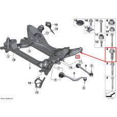 Болт задній кріплення підрамника до кузова M14×1,5×26