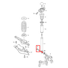 Болт кріплення амортизатора до кулака M14×1,5×70 Болт кріплення амортизатора до кулака M14×1,5×70
