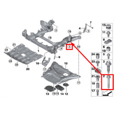 Болт кріплення підрамника до кузова M12×1,5×90