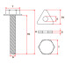 Болт кріплення важеля до кулака M12×1,5×74