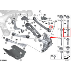 Болт кріплення заднього важеля до кулака M14×1,5×90