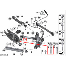 Болт кріплення заднього нижнього важеля до кулака M14×1,5×82