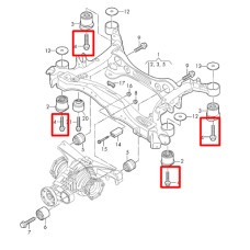 Болт кріплення підрамника до кузова M12×1,5×145