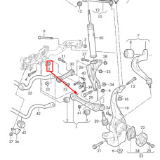 Гайка кріплення нижнього переднього важеля до поворотного кулака М14×1,5×