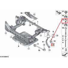 Болт кріплення кульової опори до повортного кулака M10×1,5×20