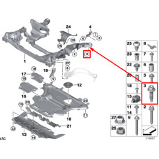 Болт кріплення підрамника до кузова M14×1,5×26