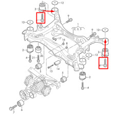 Болт кріплення підрамника до кузова M14×1,5×145