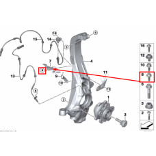 Болт кріплення кронштейна датчика M6××16