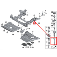 Болт кріплення підрамника до кузова M12×1,5×90