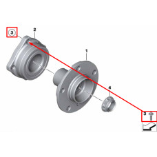 Болт кріплення маточини M12×1,5×37 Болт кріплення маточини M12×1,5×37