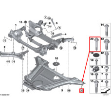 Болт кріплення захисту до підрамника M14×1,5×105