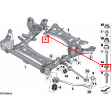 Болт кріплення захисту до підрамника M12×1,5×25