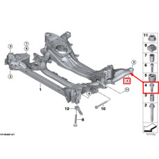 Болт кріплення підрамника до кузова M14×1,5×42