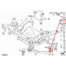 Болт кріплення кульової опори до повортного кулака M10×1,5×20
