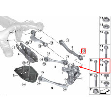 Болт кріплення заднього важеля до кулака M14×1,5×90