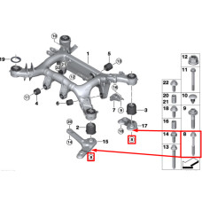 Болт кріплення підрамника до кузова M14×1,5×148