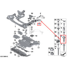 Болт кріплення підрамника до кузова M14×1,5×26