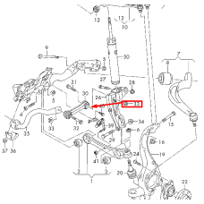 Болт кріплення рульової тяги до підрамника M12×1,5×100