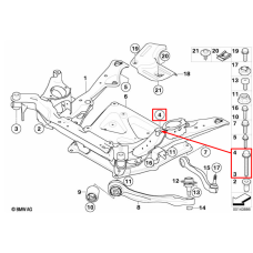 Болт кріплення підрамника до кузова M12×1,5×95