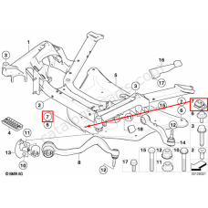 Зайкладна гайка кріплення підрамника М10××