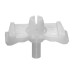 Кліпса фігурна З натискним розпірним штирем білий МАК 12031