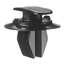Клипса крепления обшивки Овальная шляпка Две шляпки H 15.2 T 15.6x7 черный МАК 15366