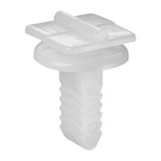 Клипса крепления обшивки Фигурная шляпка Две шляпки H 17.8 H1 13 H2 4 белый МАК 15992