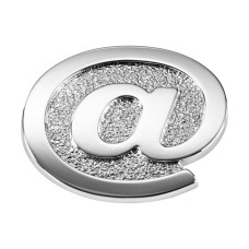 Знак, шрифт прямой большой, 3 см серебристый МАК 30143