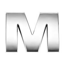 Буква, шрифт прямой малый, 2 см серебристый МАК 30163 Буква, шрифт прямой малый, 2 см серебристый МАК 30163