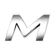 Літера, шрифт похилий малий, 2 см сріблястий МАК 30252